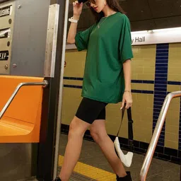 Christy World Pack Of 2 Printed Drop Shoulder Cotton Loose T-shirt image 2