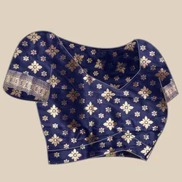 Anouk Ethnic Motifs Zari Silk Blend Banarasi Saree image 5