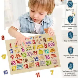 parteet Premium Combo Wooden Brain Development Learning Wooden Puzzle Board for Kids image 5