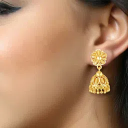 VIVASTRI Women Gold-Plated Alloy Earrings image 3