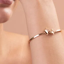 PALMONAS Gold-Plated Butterfly Charm Kada Bracelet image 3