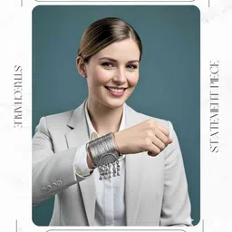 Anouk Set Of 2 Silver-Plated Ghungroo Beaded Cuff Bracelets image 3