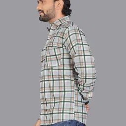 ISUEL FAB Men Checked Slim Fit Spread Collar Cotton Casual Shirt image 2