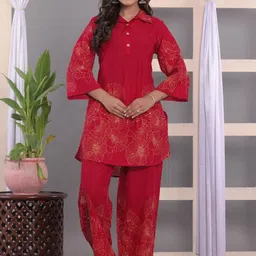 besolid Printed Pure Cotton Tunic With Trousers Co-Ords-picture-30