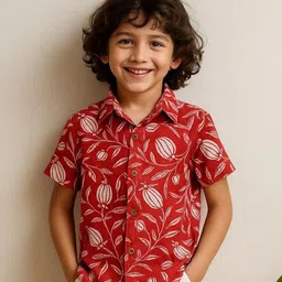 Urban Birdie Boys Comfort Floral Printed Casual Shirt-picture-53