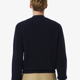 Lacoste Men Thick Carded Wool Round Neck Sweater image 3