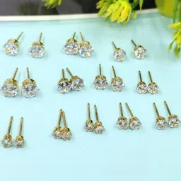 Honbon Women Gold Earrings image 2