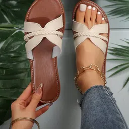 Jbarg Women Open Toe Flats image 5