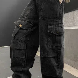 LULU & SKY Boys Wide Leg Mid-Rise Stretchable Jeans image 3