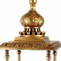 Exotic India Gold Toned Textured Brass Religious Idol Showpiece image 2