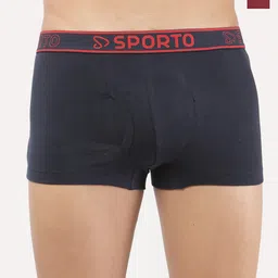 Sporto by Macho Pack Of 2 Combed Cotton Short Trunks Sprto-M1022_G(1)-M(1)-N(1)-XL-image-27