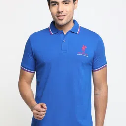 Masculino Latino Brand Logo Embroidered Polo Collar Bio Finish Cotton T-shirt-image-67