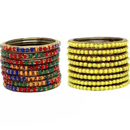 TRIOXY Multi Glass Artificial Stones Bangle-image-16