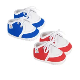 NESKA MODA 3 To 12 Months 2 Pair Newborn Unisex Baby Skin Friendly Soft Cotton Lace Shoe Booties-image-78