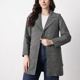 Mast & Harbour Notched Lapel Front Open Overcoat image 4