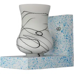 1ST TIME Black & White Textured Wood Contemporary Abstract Shaped Shaped Wall Lamp-picture-25