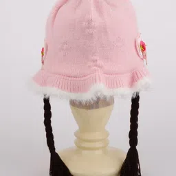 DukieKooky Unisex Kids Embroidered Woollen Beanie image 2