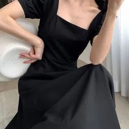 StyleCast Puff Sleeve A-Line Midi Dress image 2