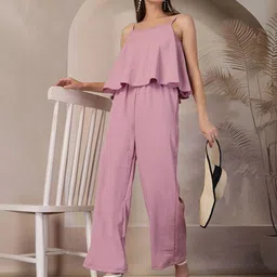 Oomph! Women Solid Shoulder Strap Neck Basic Jumpsuit image 4