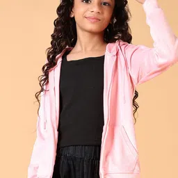 V-Mart Girls Cotton Hooded Sweatshirt-image-76