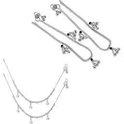 Heer Collection Silver-Plated Anklet image 2