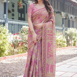 MAHARANI COUTURE Ethnic Motifs Printed Pure Cotton Saree With Unstitched Blouse image 2