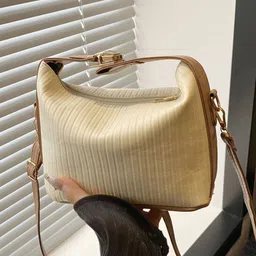 StyleCast Non-Detachable Sling Strap Structured Handheld Bag-image-26