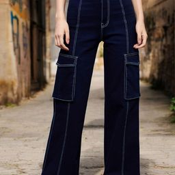 Miss Chase Women Wide Leg High-Rise Stretchable Jeans-picture-31
