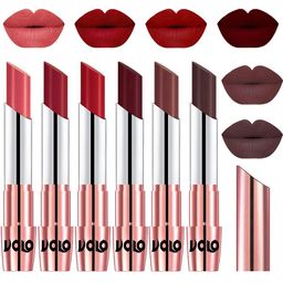 VOLO Set Of 6 Creme Matte Lipstick-Dark Peach-Red-Tomato Red-Maroon-Coffee-Chocolate-picture-22