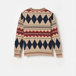 Blue Giraffe Boys Argyle Printed Pullover image 3