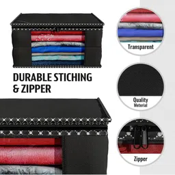 AMAK INC Black Fabric Multi-Utility Wardrobe Organisers image 2