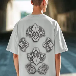 bewakoof heavy duty Bewakoof Men's Vapour Blue Retro Rizz Graphic Printed Oversized T-shirt-picture-23