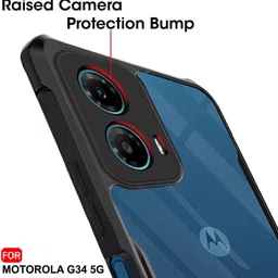 phone case cover Pouch for Motorola Moto G34 / G45 5G | 360 Degree Protection | Shockproof Crystal Clear Back Case image 4