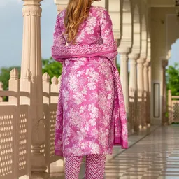 KALINI Printed Pure Cotton Kurta Set image 2