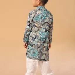 The Mini Trunk Boys Floral Printed Regular Kurta with Trousers image 2