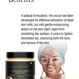 Desi Crew Set Of 3 Chocolate Face Scrub- 100g Each image 3