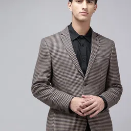 Park Avenue Checked Single-Breasted Formal Blazer image 2