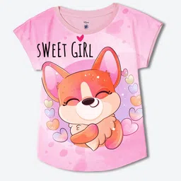 YK Girls Graphic Printed Round Neck T-shirt-picture-34