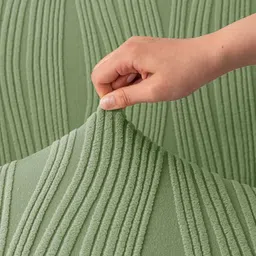 House Of Quirk Four Seater Jacquard Waterproof Crizzle Pattern Fabric Sofa Cover image 5