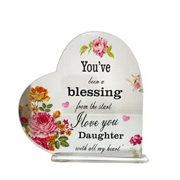 BS AMOR Transparent Acrylic Floral Printed Curio Showpiece image 4