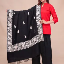 SWI Stylish Women Floral Embroidered Shawl-picture-39