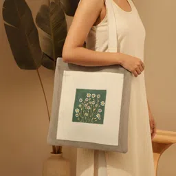 monika Women Brown, White Tote image 3