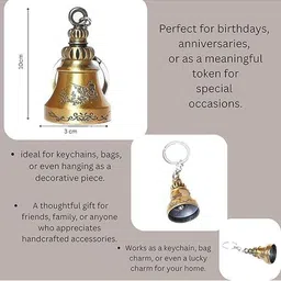 APNA KANHA Textured Bell Keychain With Bag image 4