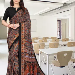 veer vision Printed Bollywood Crepe Saree-picture-16