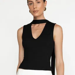 StyleCast x Revolte Women Solid Scarf Neck Sleeveless Top-picture-27