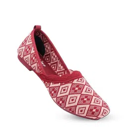 Cafone Footwear Women Geometric Self-Design Mojaris-image-25