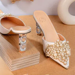 NR By Nidhi Rathi Women Embellished Party Stiletto Sandals-picture-30