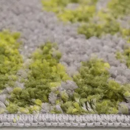 Saral Home Grey & Green Printed Antiskid Bath Rugs image 4