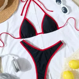 MON FASHION COLLECTION Halter Neck Swim Bikini Set-image-32