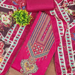 Maroosh Digital Printed Unstitched Dress Material image 3